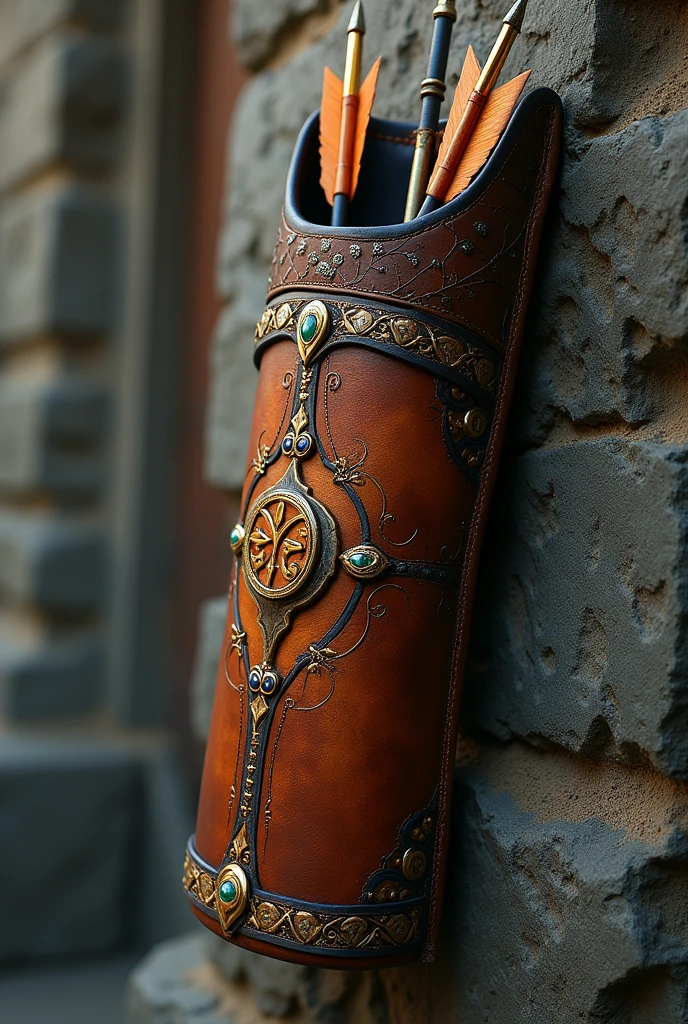 Epic quiver and arrow with "Om" Engraved on the quiver.