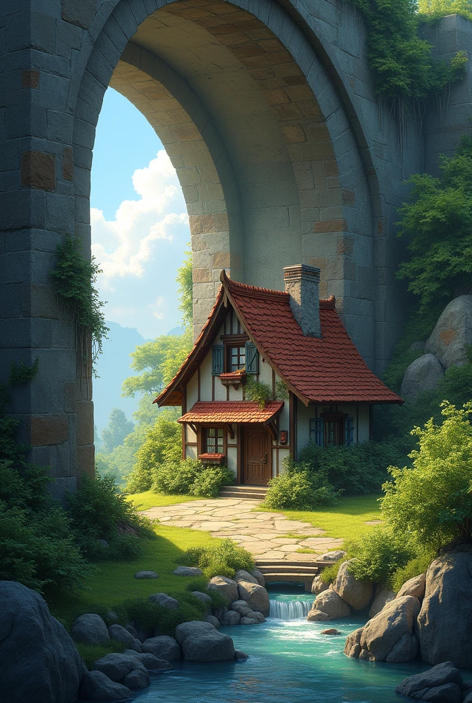 House under the bridge