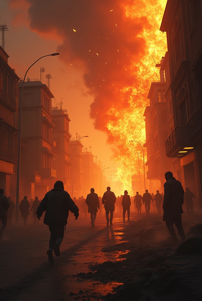 People is burning