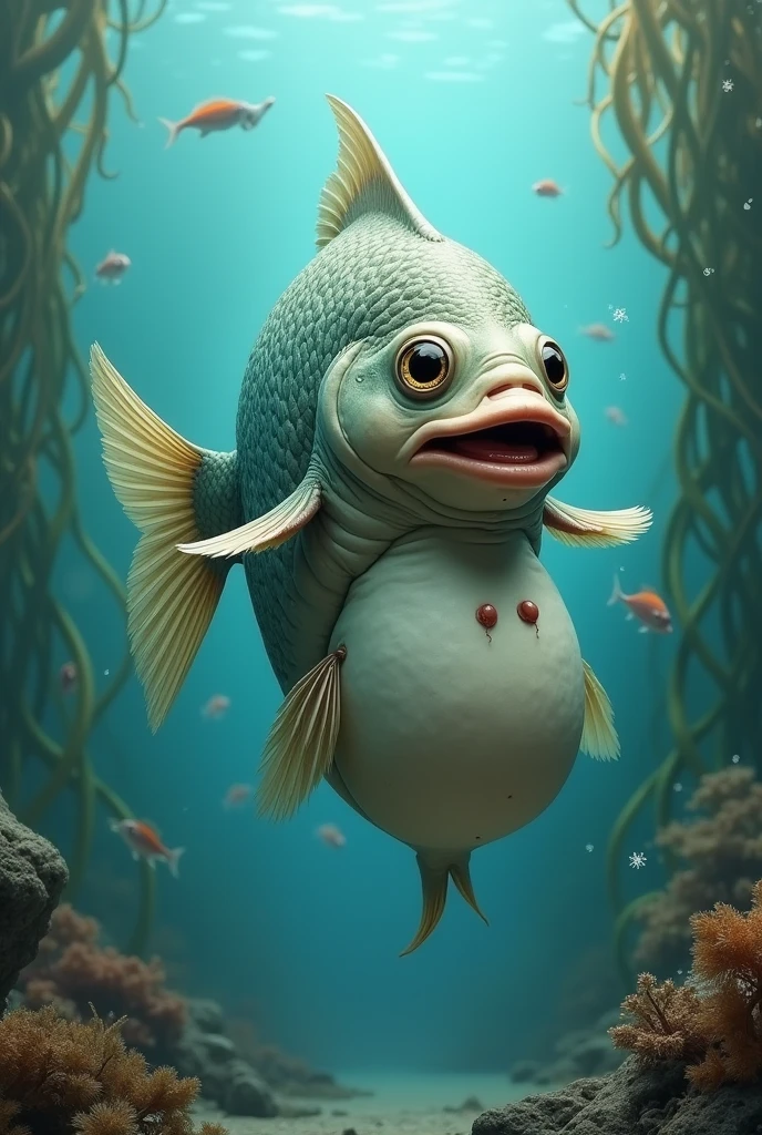 A fish with a
ballsack