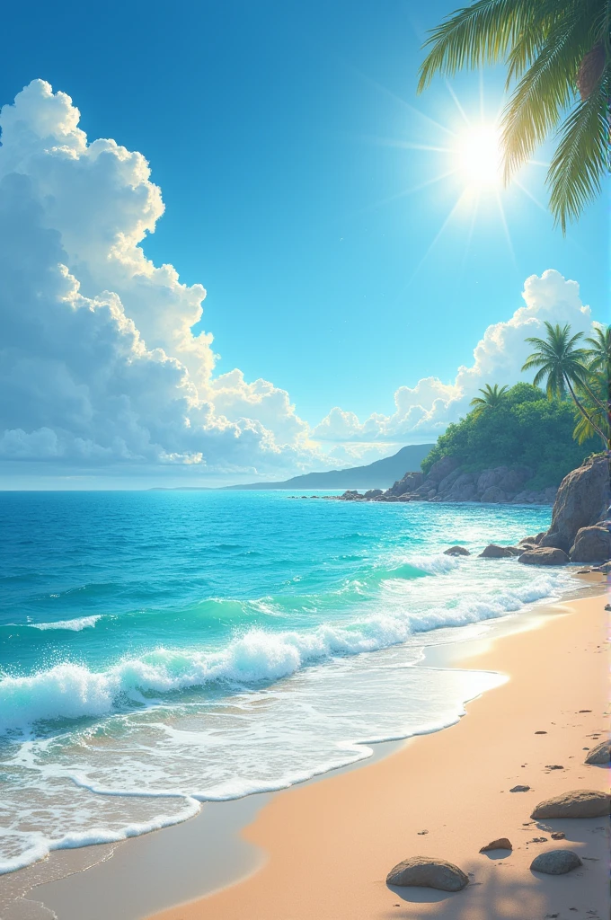 Une bel mer et un beau soleil