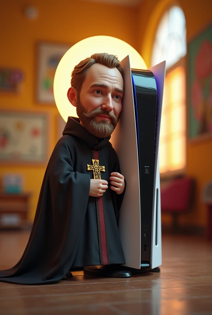PS5 with the face of Don Bosco