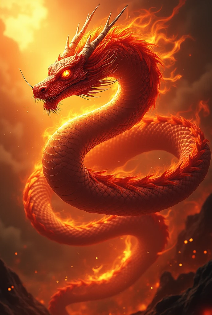Fiery Red Naga