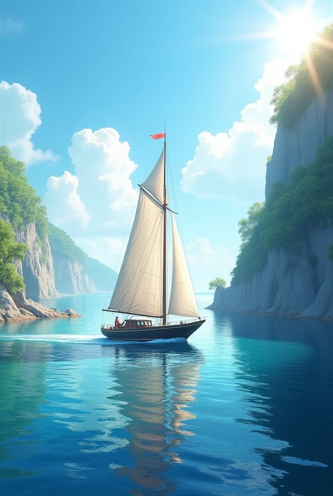 A beautiful sea and a beautiful boat