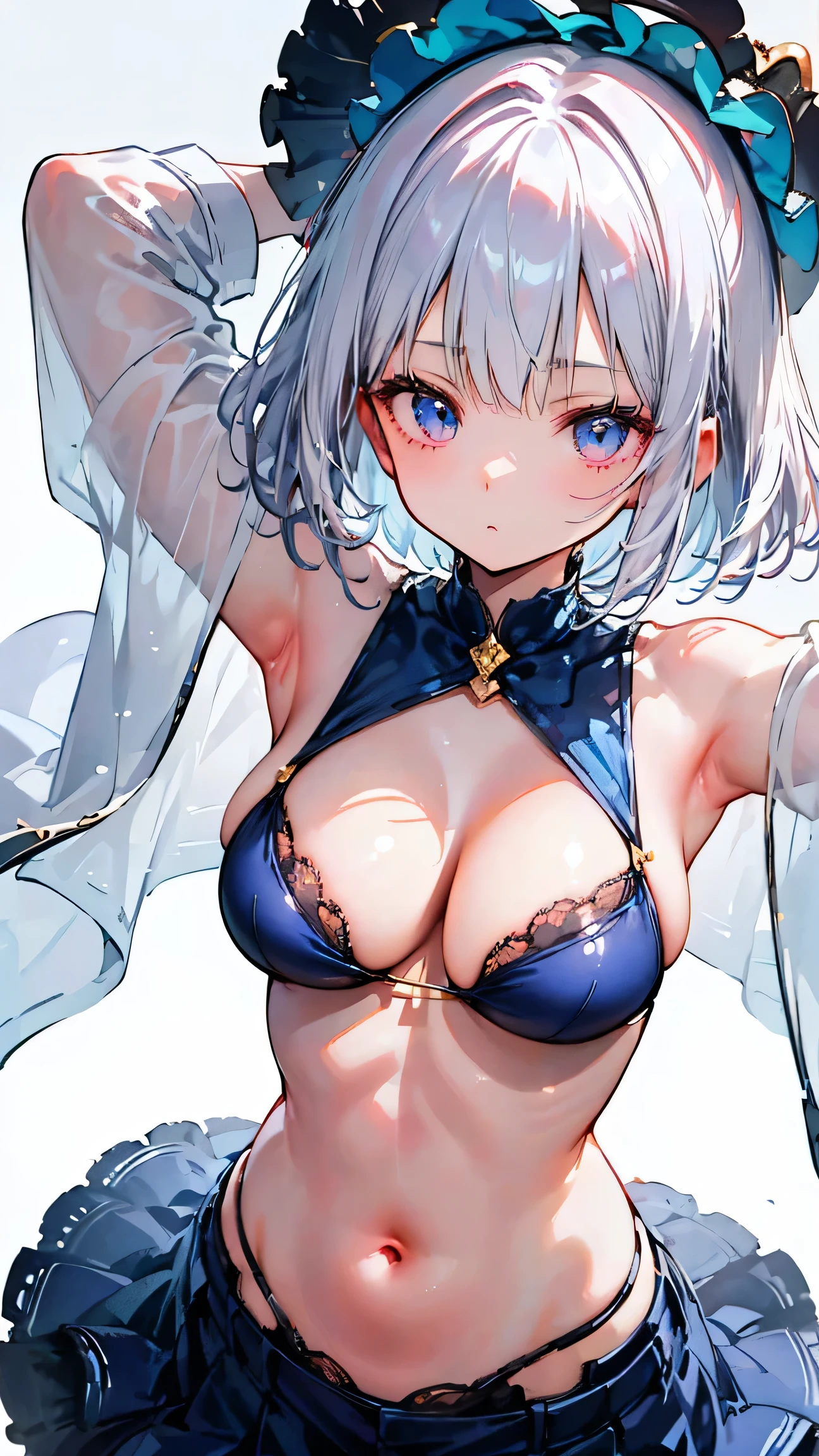 Ultra-high resolution, 8k,high quality,(((low length,、Young Girl、Magical girl))),(Retrospective angle,Cunning Hand),(、glowing、iridescent light,soft shadow,Anime Painting,thin line drawing),One Little Woman,(((Big Tits、Round Breasts))),