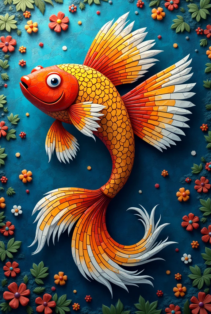 Dombo mosaic Guppy Fish logo