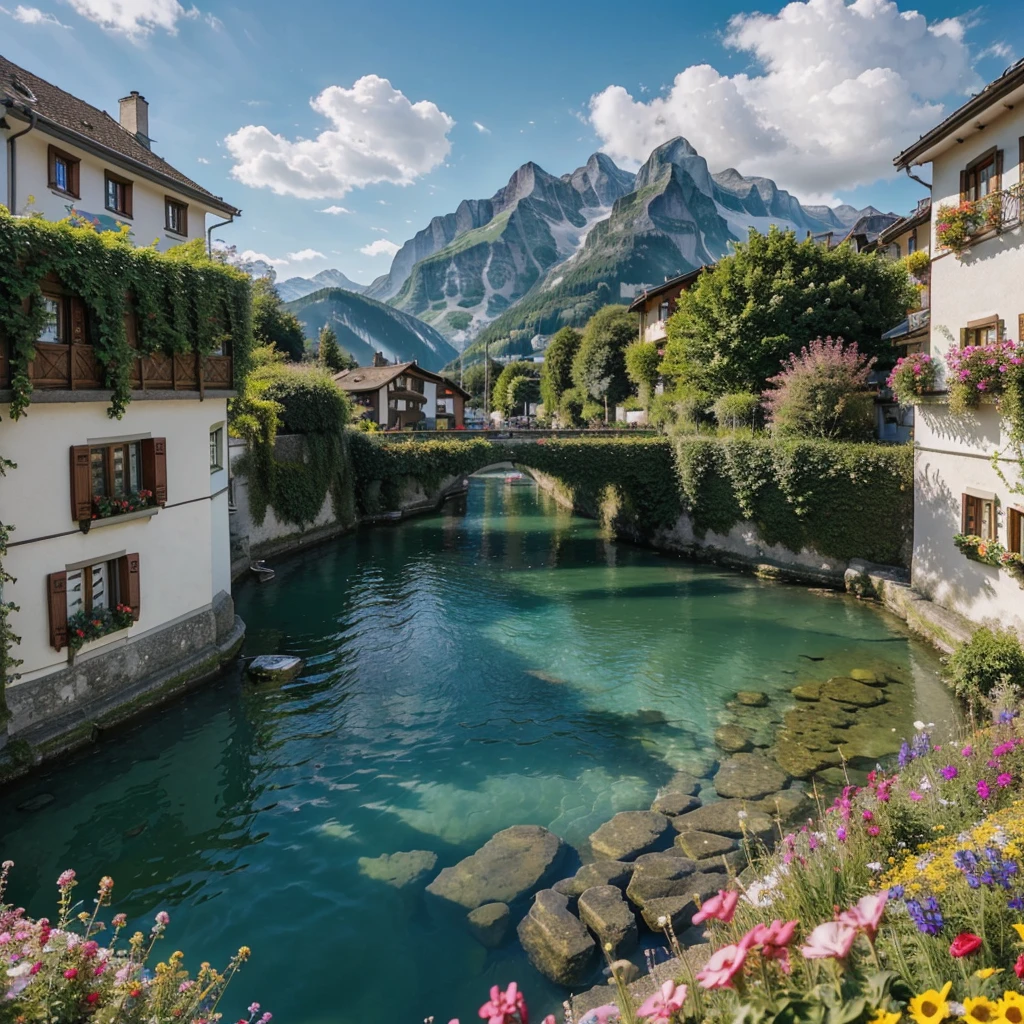 Create exactly the view you see today.hyper realistic best photo.
.best shiny colorful The best quality of Switzerland and the famous place of Switzerland in bright and beautiful colors.professional best photo Made in the highest resolution.