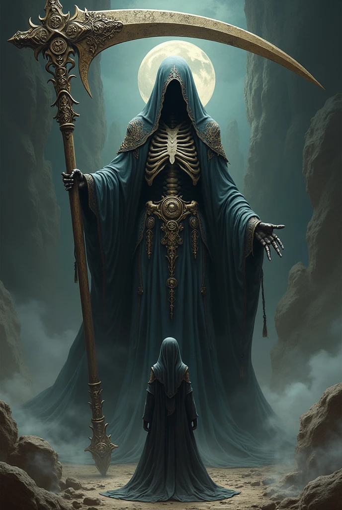 The Holy Death protects me with her scythe and brings me luck