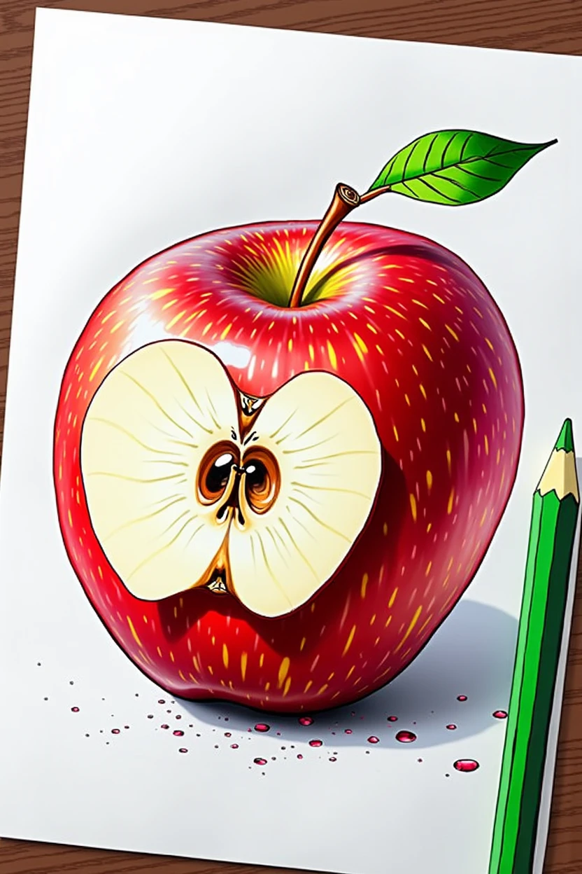 an apple imitating a woman's naked ass!
