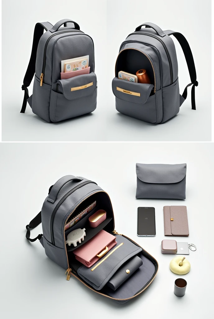 8. **Backpack Organization Kit**:
- A simple kit with inner bags to place inside the backpack, that helps to separate school supplies, Lunch and personal items. This solves the problem of disorganized backpacks and makes it difficult to lose important items.