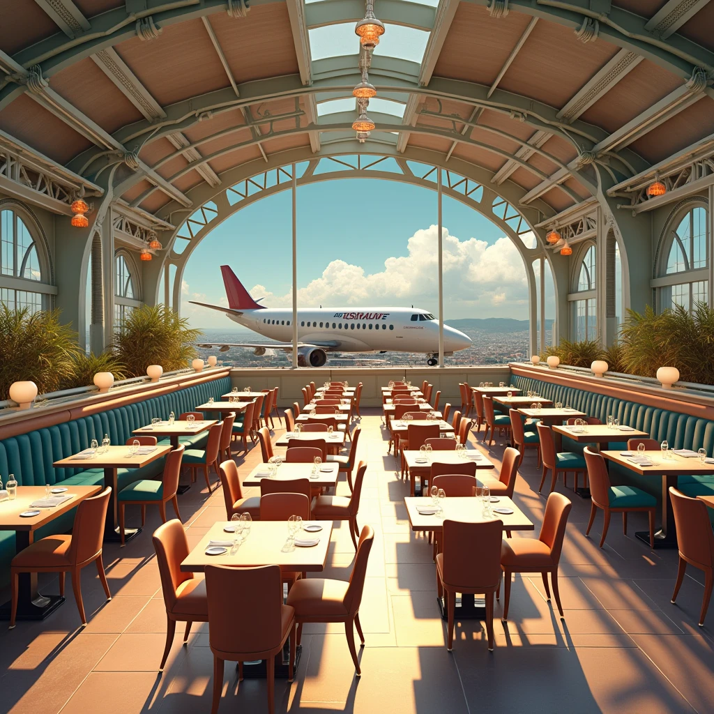 Airplane restaurant layout