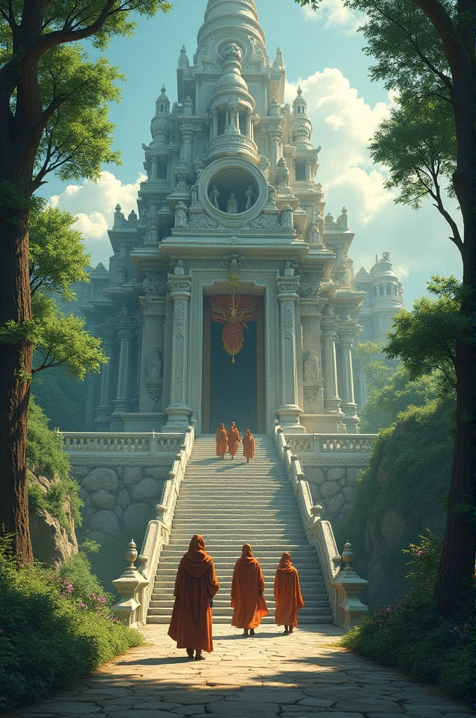 Outside the temple