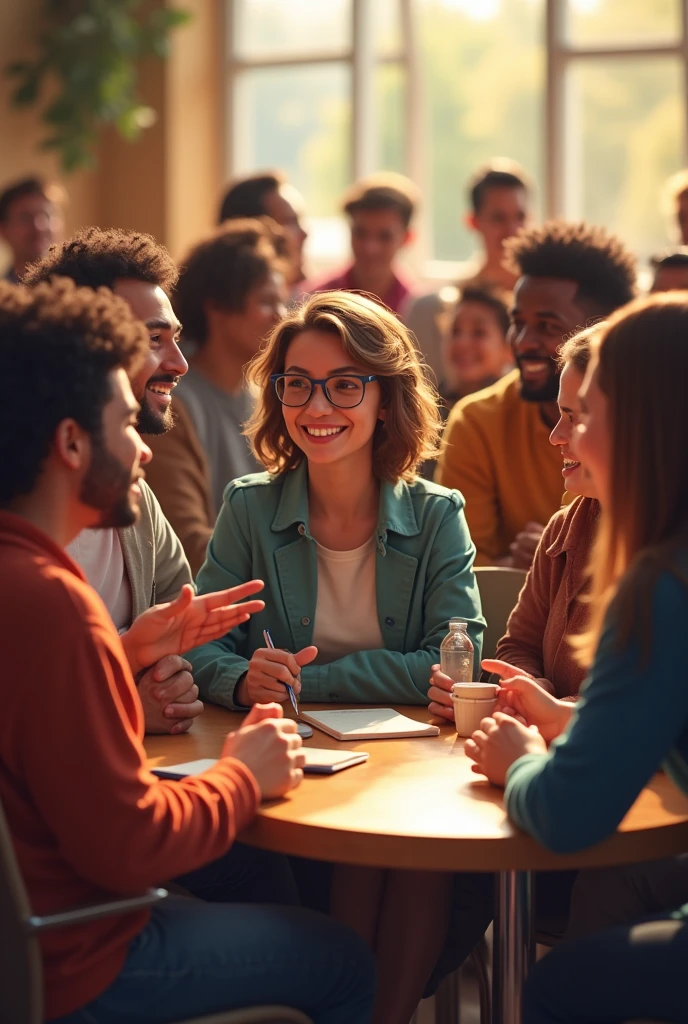 Community members discussing