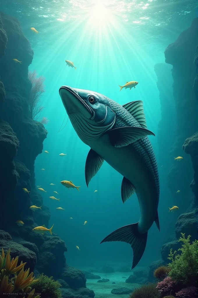 Generate a Facebook cover for an online fishing company called Cox’s Fishmart