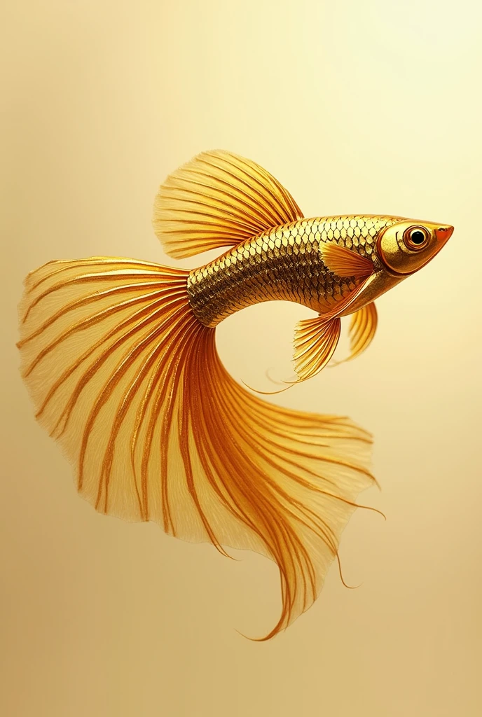 24k Gold Guppy Fish logo
