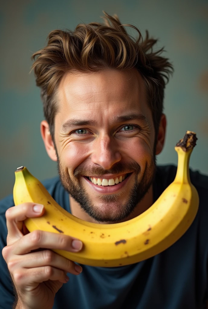 jensen ackles with a banana