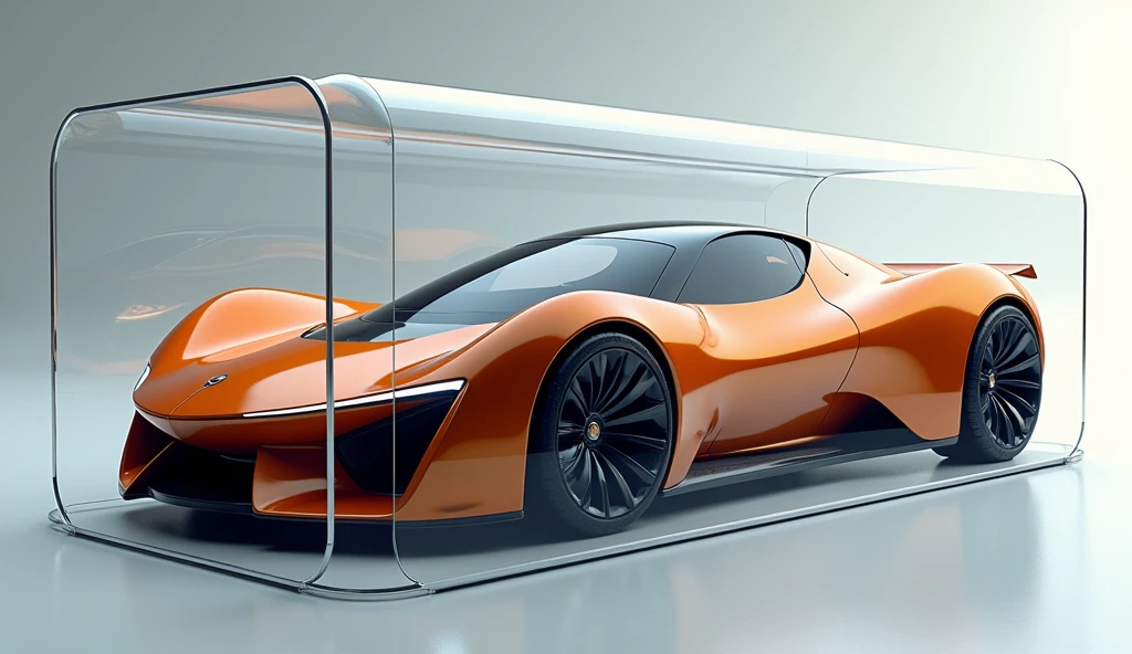 there is a glass box with a car shaped like a hot dog, futuristic product car shot, 3d high octane render, futuristic car concept, futuristic concept car, inspired by Mike Winkelmann, render of futuristic supercar, highly detail. octane render, rendered in high octane, concept automobile design, concept car, super rendered in octane render, car concept
