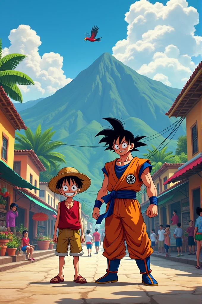 Goku and Luffy arriving in Honduras