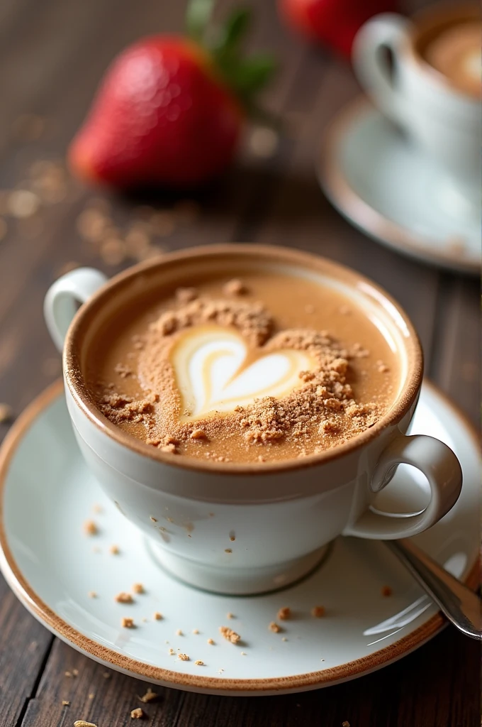 Plate with cocoa