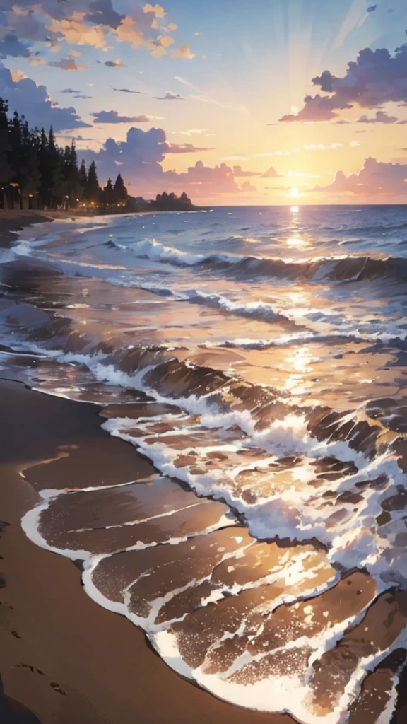 Shadows only、Sunset、Sandy Beach
