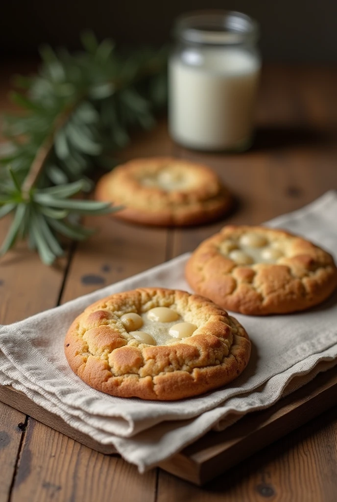 Homemade cookies with a homemade table setting and not so much image resolution