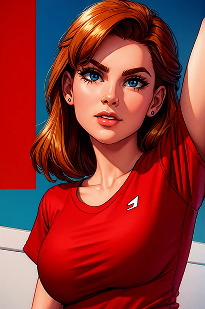 a close up of a person with a red shirt and a white shirt, pixel art inspired by Norma Bull, dribble, pixel art, sierra games, snes graphics, 9 0 s games, 1990 video game screenshot, early 90s cg, 1 6 - bit, 16-bit, 1991 video game screenshot
