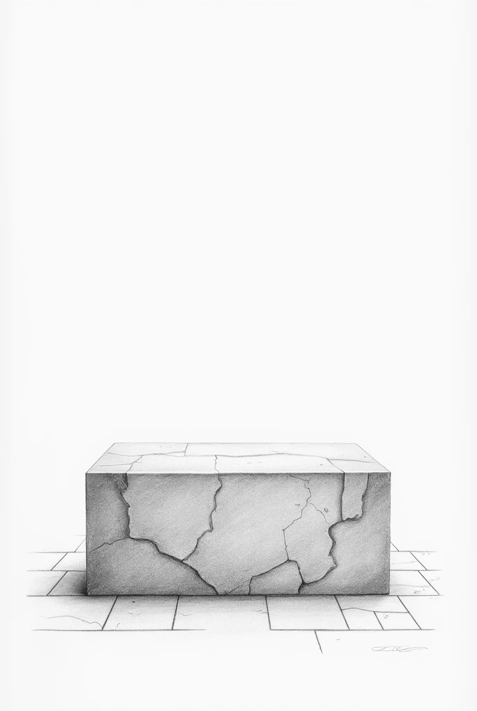 Draw concrete in pencil and simple

