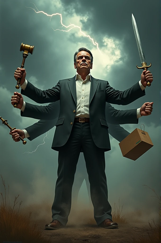 Bolsonaro with four arms