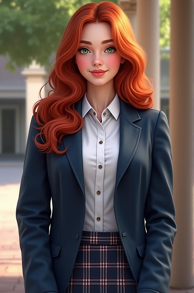 18-year-old redhead prices with the school uniform of Colegio San Jose Estepona Malaga