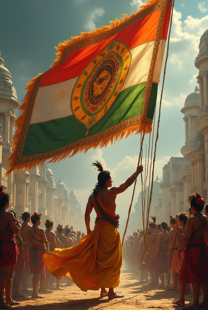 I believe there might be a misunderstanding.
While I can provide information about Sourabh Raaj Jain, his role in Mahabharat, and even general knowledge about flags, I cannot provide an image (IMG) of a specific flag related to Mahabharat or Sourabh Raaj Jain without a clear and specific description.