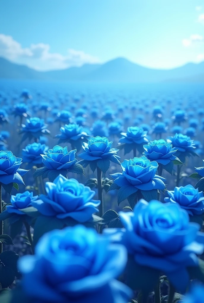 blue rose field