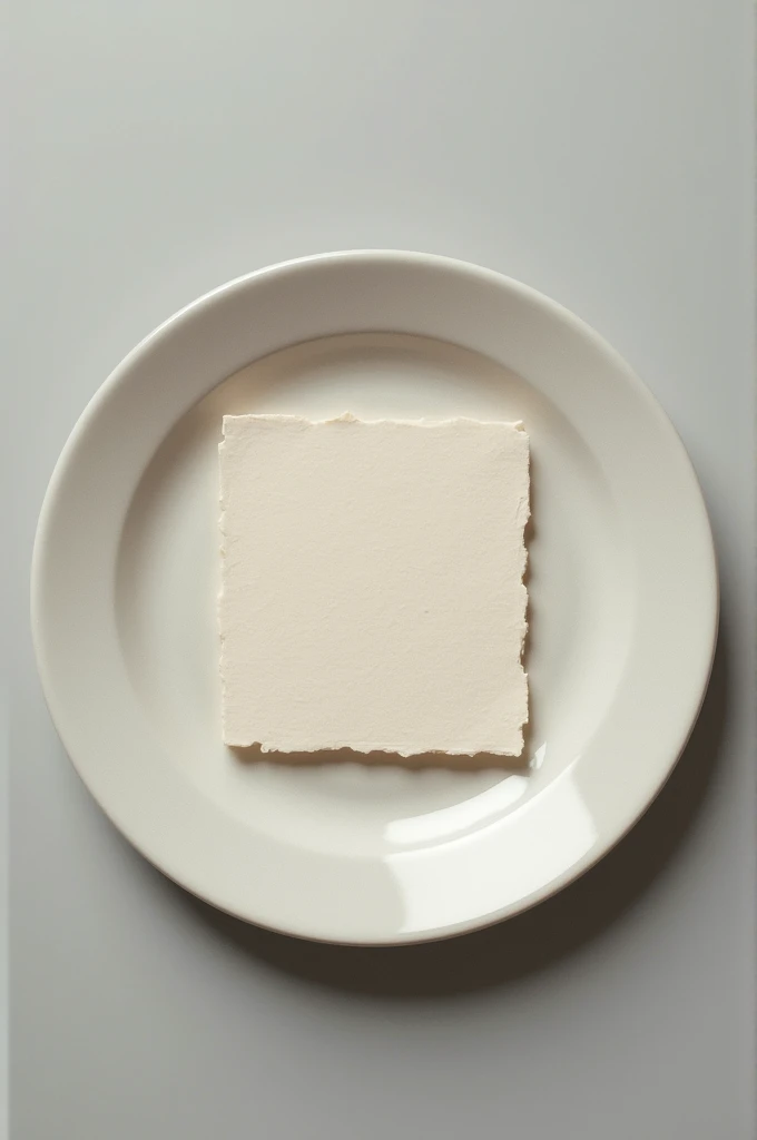 Plate with paper
