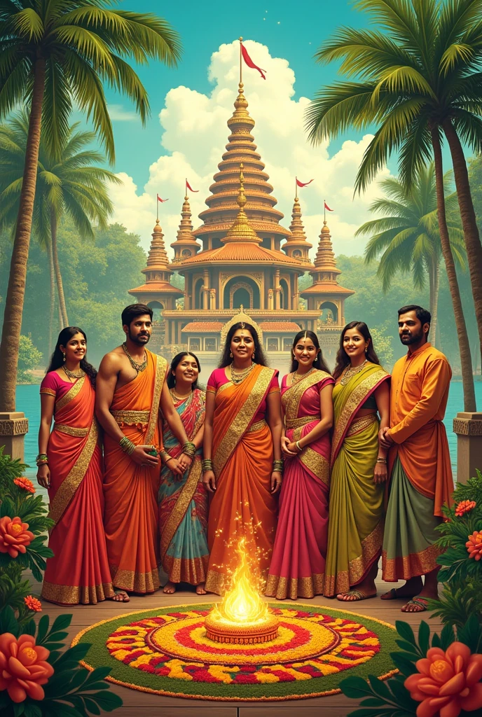 Kerala maveli onam Watches advertising poster