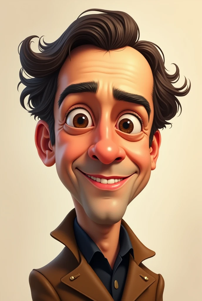 Caricature of Leandro Fernández de Moratín with warmer features and that of tenderness