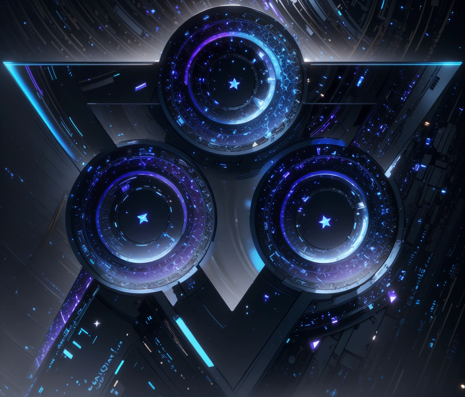 The color changes from starry sky to blue and purple,Some starry blue and starry purple(Ensure its layering and armor texture,Starry sky color as main color)