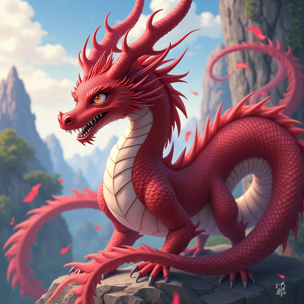 Red Dragon Horn，anime dragon girl