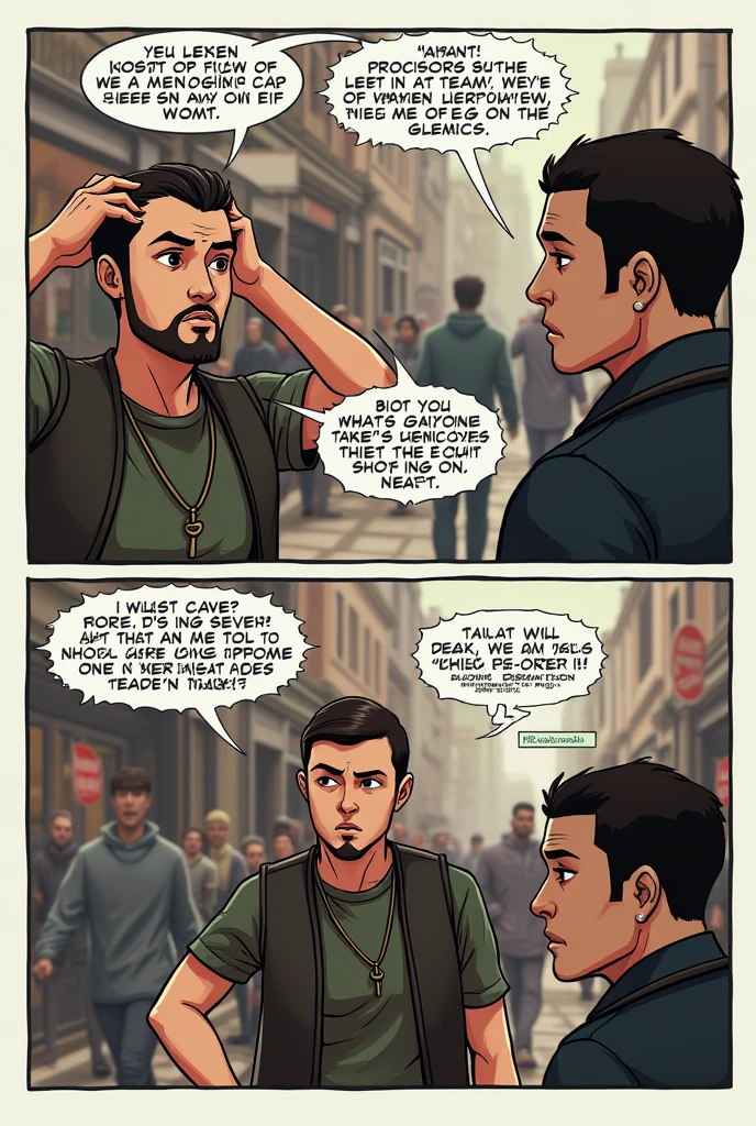 **Viñeta 2:**
(A citizen scratches his head in confusion while another whispers.)

**Citizen 1:** Another cave?? but... What happened to the other seven?

**Citizen 2:** shh... The other six are full of "treasures" that nobody has seen... And the seventh was stolen by the "galactic imperialism". Don't ask, buddy.
