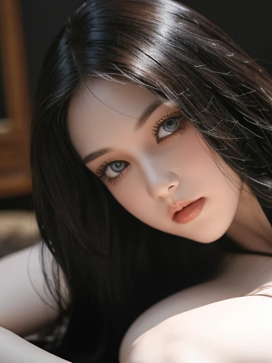 full body masterpiece, ultra realistic, 16k, high quality, incredibly detailed, dream aesthetic, dream atmosphere, cinematic, (sharp focus : 1.5), (photorealistic : 1.3), gothic (Gorgeous gothic girl), Liz Vicius, defined jaw, square face, wonderful gothic girl (enchanting seductress), cinematic, detailed, 16k sharp focus, realistic. wonderful. Seductive (evil). black hair (realistic texture), highlighted, silky and shiny hair, detailed hair (realistic), (natural). wonderful detailed face (enchanting seductress). blushed cheekbones (rosy cheeks), tanned skin, (white skin) alabaster skin that seems to glow ethereally. Her attire is gothic. Voluptuous shape. turquoise blue eyes (evil eyes look). a symmetrical face ::2 gothic clothes + ArtStation Trends + fantasy art + realistic cloth + fractals in the background, loose hair --aspect 9:21 – enhance your unearthly beauty. realistic skin texture, pale white skin illuminated. realistic perfect shading. absurd, realistic textures. alone, alone, 1 girl. Looking at the viewer. muscular female body, hot body, toned body, defined muscles. big natural breasts, cleavage. pantyhose, gothic (black) dress (realistic texture). In different sex positions at different angles. Bedroom background. incredibly real, best quality, photorealistic.