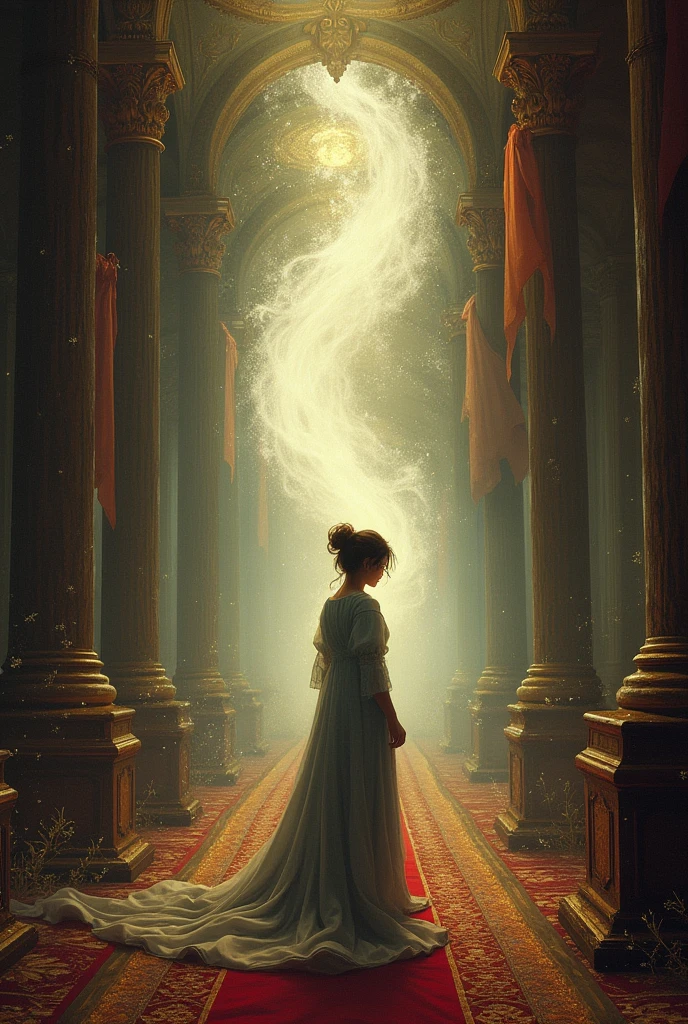 Generate an image with the Baroque style with this poem: I keep looking for you there is no defeat in words when your voice is inside