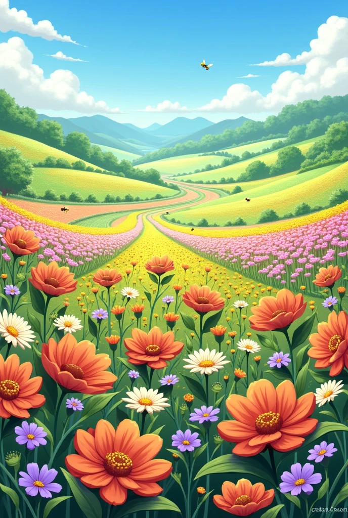 A field of flowers