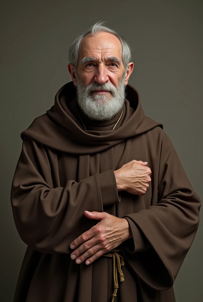 Image of a Friar from the Catholic church. Image 100% humanized.