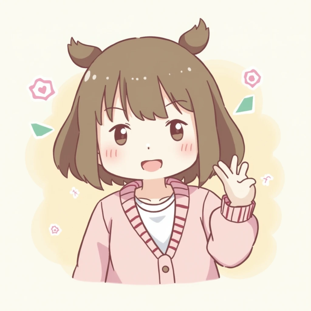Simple and cute、LINE icon that a high school girl would use