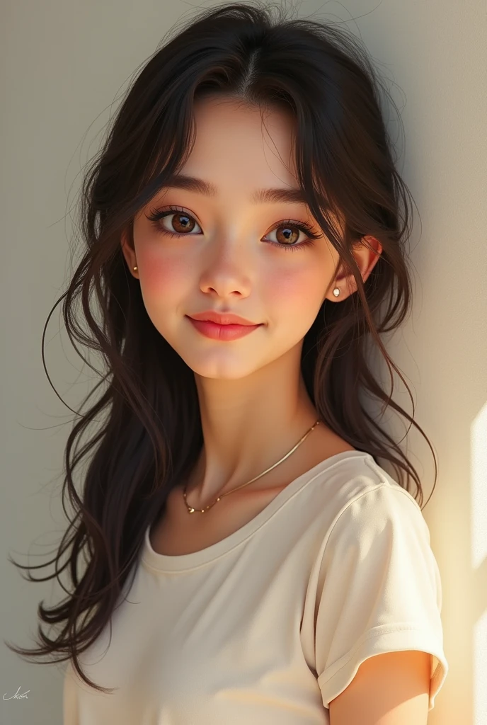  Turkish mix woman, , more casual clothes, closer face pose 