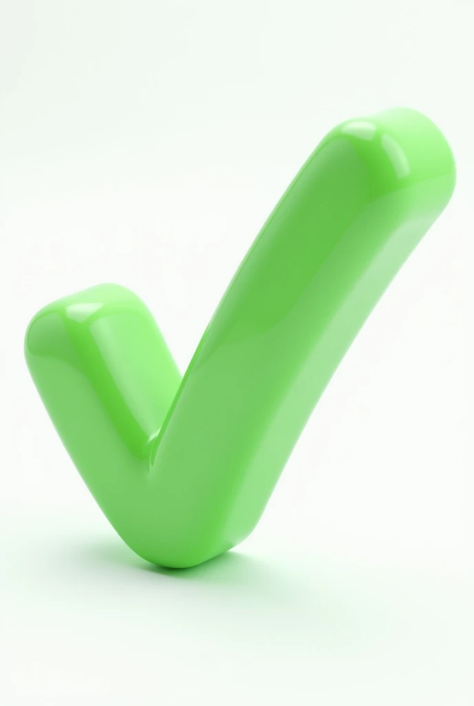 3 d image, emoticons "✅" green color, Lively,  white background