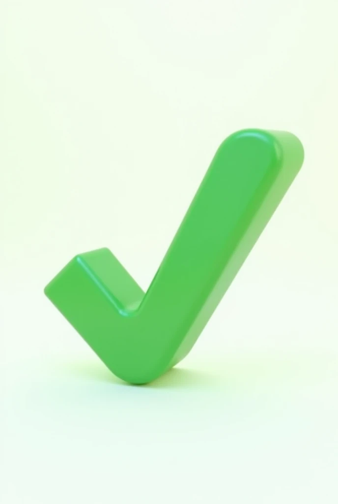 3 d image, emoticons "✅" green color, Lively, white background