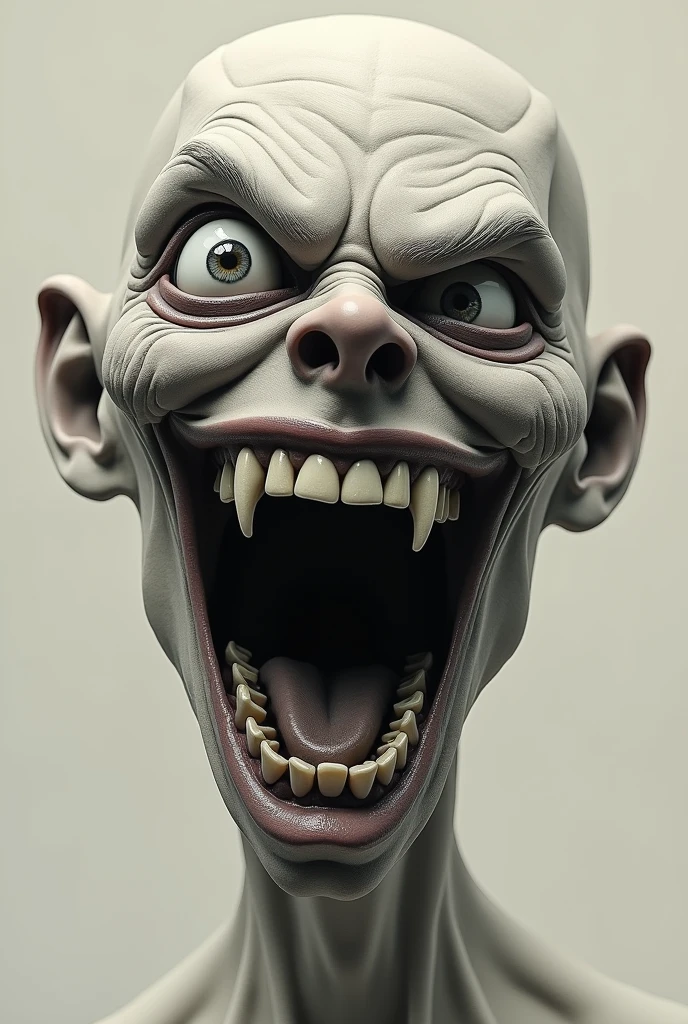 Image of a human face with distorted features, giving an unsettling and “insane” feeling.
The brand name is prominently positioned, complementing the image.
Available in square and circular versions to adapt to social networks
