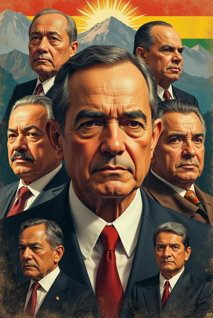 Collage of Bolivian presidents