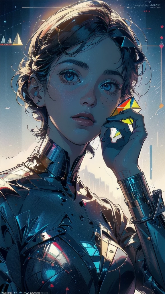 (((masterpiece, highest quality))),(((solo:1.2))),(((1girl:1.2))),32k wallpaper, very detailed, poster, vintage science fiction,(((((geometric cinematic movie poster))))), (bauhaus), shape,(((abstract))),(mid century modern),movie poster,(((((portfolio))))),(((((Close-up))))),(((((bust up))))),((((more various angle)))),(((highlight))),Vast landscape,((((heterochromia)))),(((complete. detailed face))),(((Extremely talented))),(((most complecated machine))),((Overall colorfully)),(((((Absolutely no background))))),(((phenomenon)))