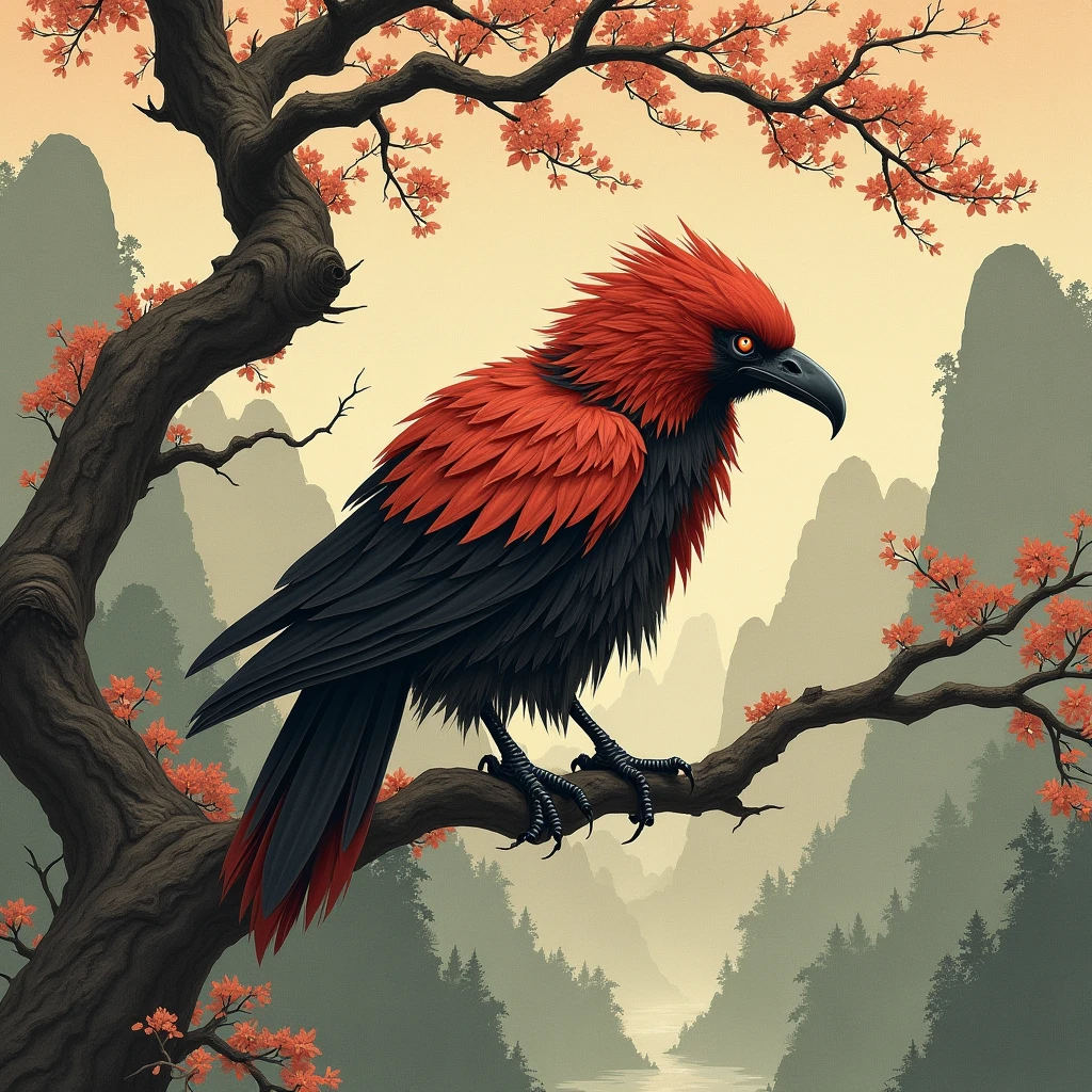 Edo Period Tengu crow