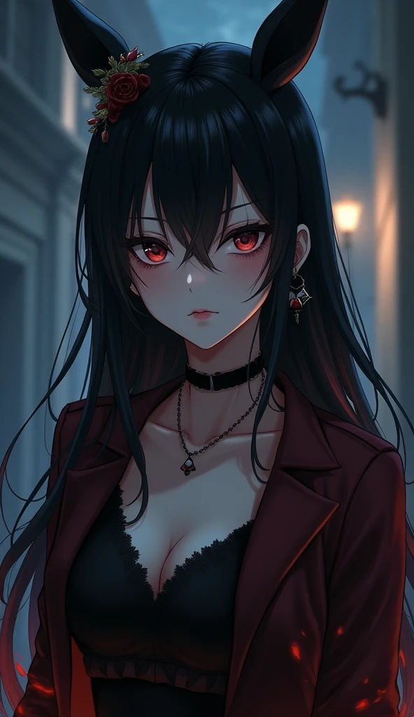Beautiful girl, anime, best quality, Dark color, criminal face